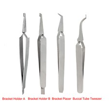 Dental Orthodontic Posterior Bracket Buccal Tube Bonding Tweezer Holder Placer