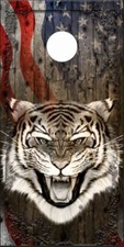 Ghost Tiger LAMINATED Cornhole Wrap Bag Toss Skin Decal