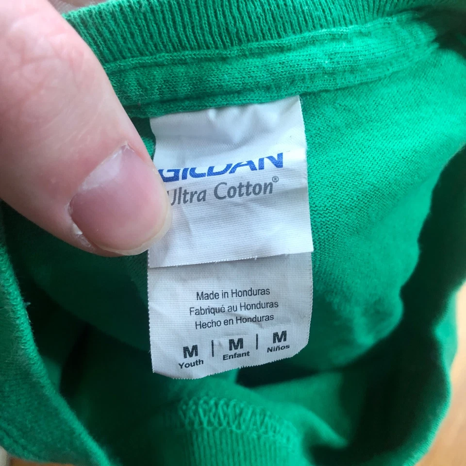 Kyrie Shirt Boys Medium Long Sleeve Top Green Irving Basketball NBA Cotton Youth - Image 4 of 4