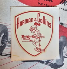 ORIGINAL Vintage HARMAN COLLINS Cams water DECAL Hot Rod Drag Racing Bonneville
