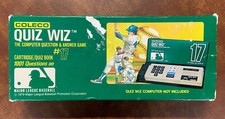 Vintage Coleco Quiz Wiz Cartridge/Quiz Book 17 1001 Questions on MLB Baseball