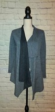 EILEEN FISHER 100 Royal Peruvian Alpaca Hi-Low Cardigan Sweater Size XS