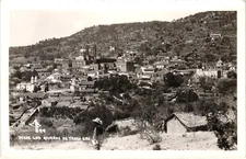 Mexico Desde las Afueras Taxco Aerial View RPPC Real Photo Postcard