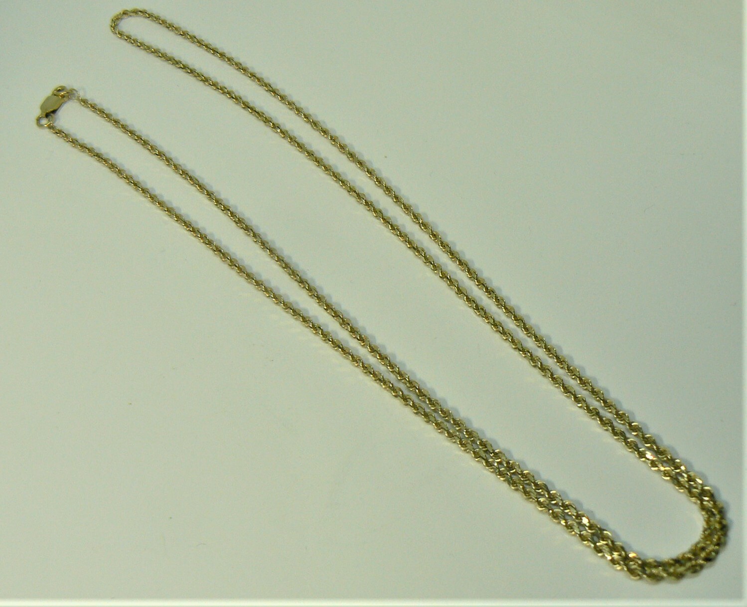 14 KARAT YELLOW GOLD 30 INCH 2MM ROPE NECK CHAIN WITH A LOBSTER CLAW ...
