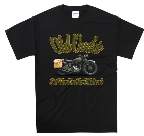 Brough Superior Old Dude Classic T Shirt Oldskool Vintage Motorcycle Biker - Picture 2 of 20