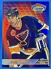1993-94 Topps Stadium Club Finest Test Refractor SSP Jeff Brown #2 Blues