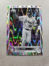 2022 Topps Chrome Jose Siri Rookie Black & White Ray Wave Refractor #204