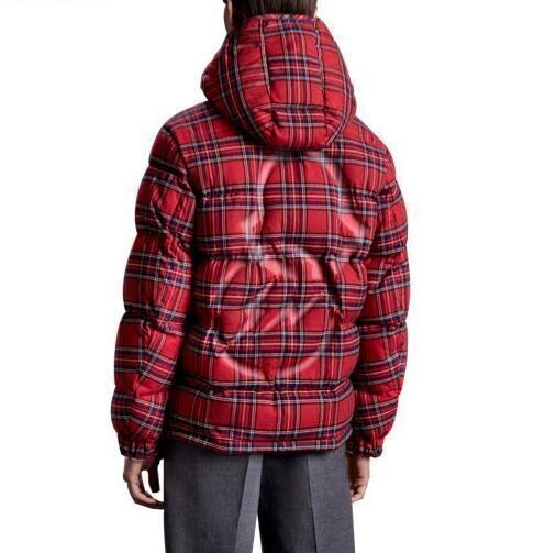 Moncler x FRAGMENT Checkered Down Jacket, Red, Size 2 | eBay