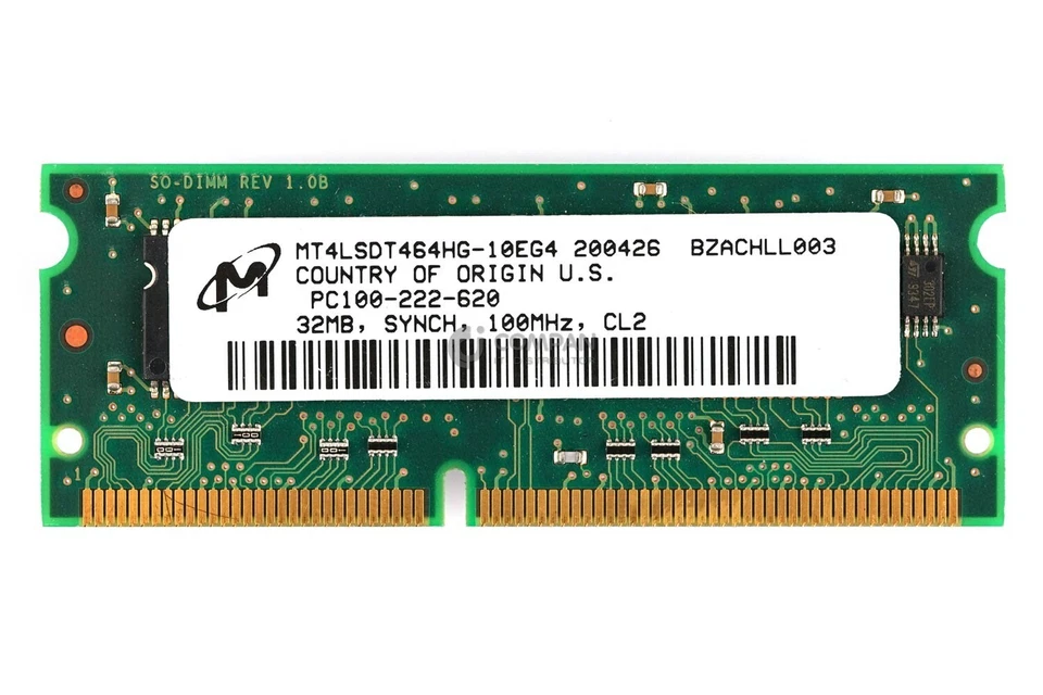 MT4LSDT464HG-10EG4 MICRON MEMORY 32MB PC100 CL2 DDR - Image 2 of 4
