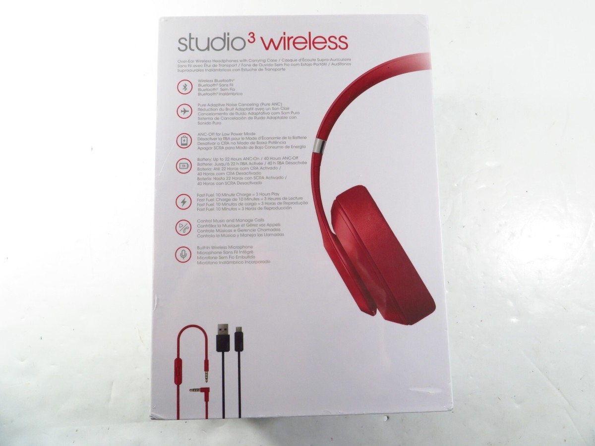 Beats by Dr. Dre MQD02LL/A Over the Ear Headphones Red Studio3