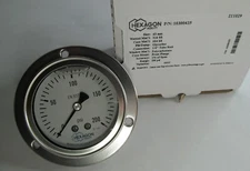 HEXAGON AGILITY 10300425 PONY TANK CNG GAS/FUEL LOW PRESSURE GAUGE 0-200 PSI 