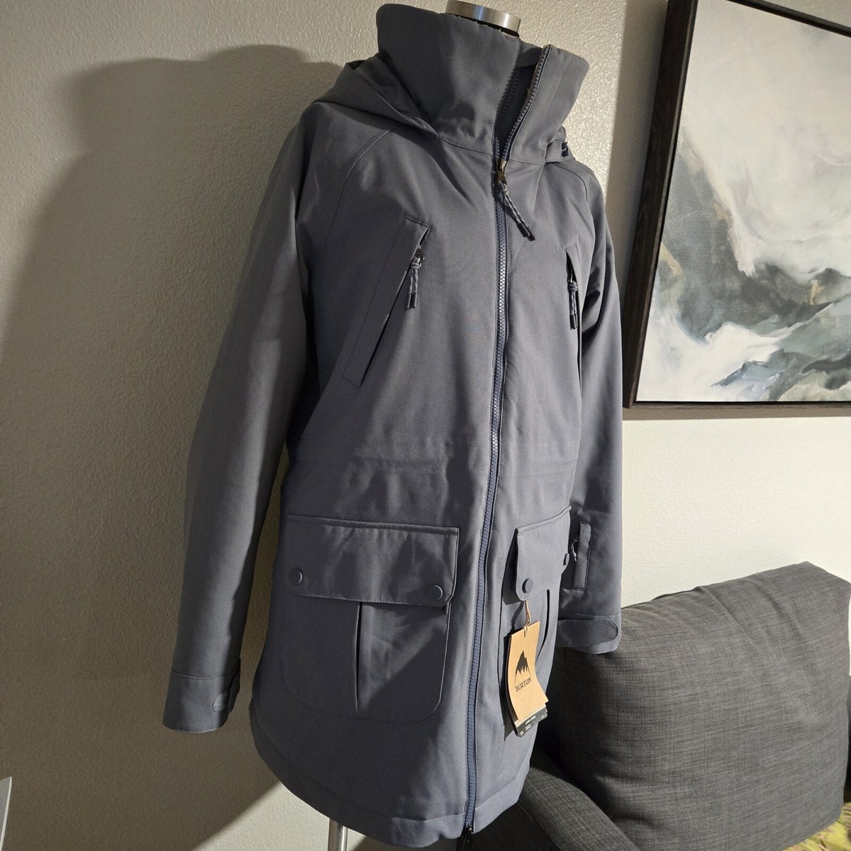 BURTON Living Lining PROWESS Snowboard JACKET Womens Med. Sherpa