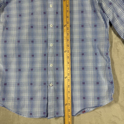 Robert Graham Mens Medium 15 1/2 Stretch Long Sleeve Button Tailored Fit Shirt - Picture 10 of 13