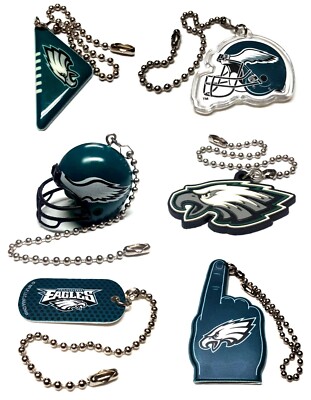PHILADELPHIA EAGLES NFL FOOTBALL LIGHT LAMP PULL 6'' CHAIN EASY CONNECTOR U PICK