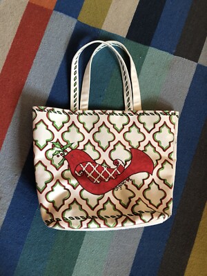 BRIGHTON Love Joy Christmas Dove Red White Peace Denim