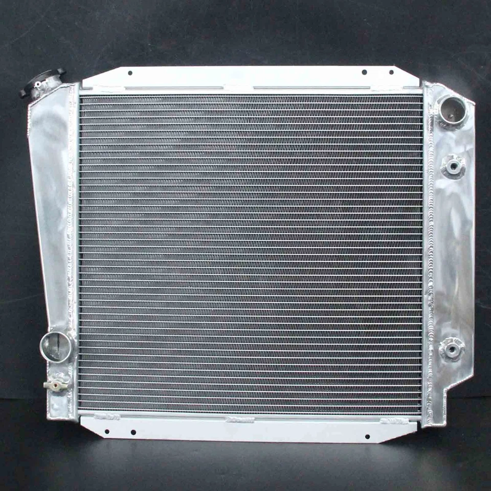 3 Row Aluminum Fit 1968-1977 Ford Bronco Base Wagon Roadster 5.0L V8 Radiator AT Foto 2 de 4