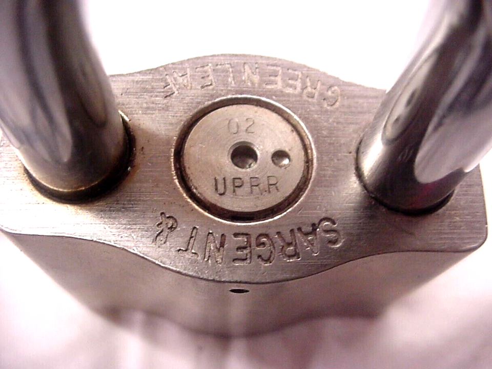 SARGENT & GREENLEAF Union Pacific Railroad Lock UPRR 1/2