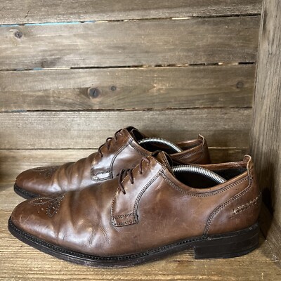 Mens Cole Haan Brown Leather Brogue Oxford Comfort Dress  display picture 3