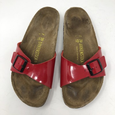 red patent leather birkenstocks