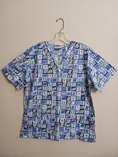 Jasco Uniform Small Medical Scrub Top/Shirt with Hearts