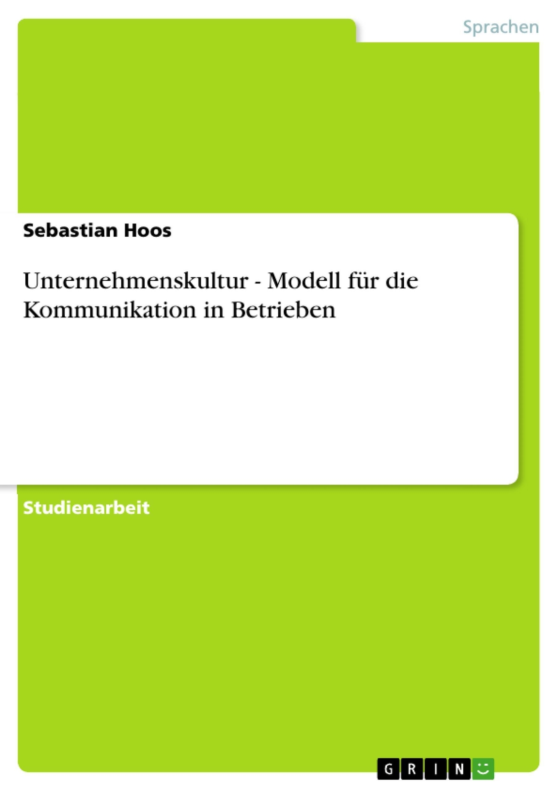 Thumbnail - Unternehmenskultur - Modell Für Die Kommunikation In Betrieben