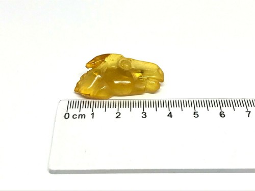 SPILLA AMBRA testa di cavallo regalo AMBRA BALTICA intagliata gioielli fatti a mano 2,6g 17833 - Foto 11 di 12
