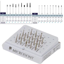 Microdont Multi Use Kit FG Diamond Bur Set - 18 Burs Per Kit Medium Grit