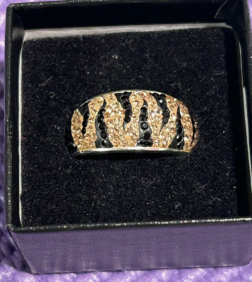 Anillo de estrás estampado animal talla 8 Foto 4 de 4