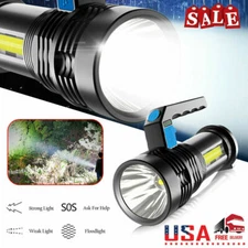 Brightest 9900000LM USB Rechargeable Torch Powerful COB LED Flashlight Spotlight