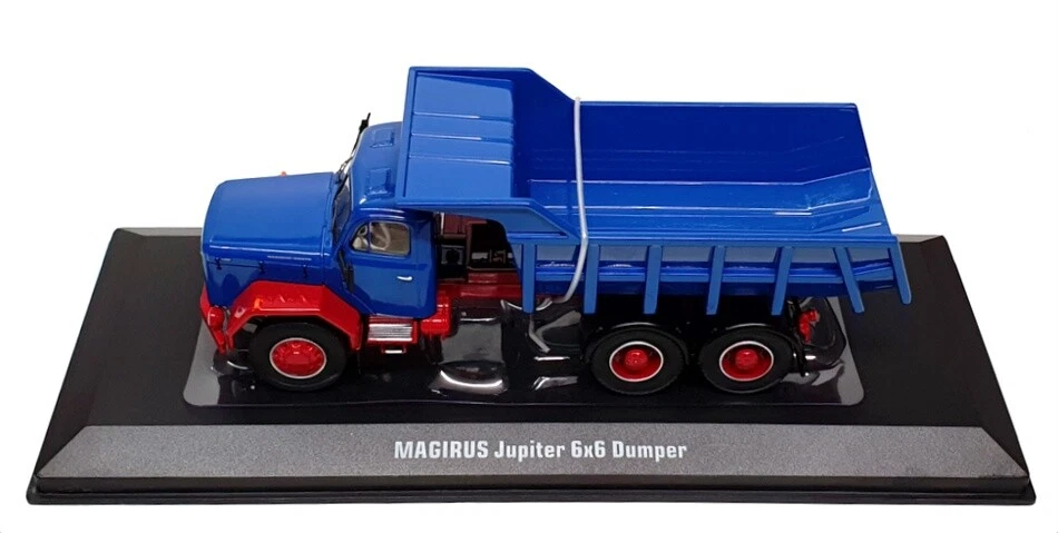 Camión de volteo Ixo escala 1/43 diecast TRUD004 - Magirus Jupiter 6x6 - azul/rojo Foto 4 de 4
