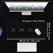 A Sleek Black Gaming Mouse Pad Featuring a Text Logo Pattern, Designed with St