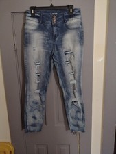 NOBO No Boundaries Sculpting High Rise Skinny Jeans Dark Light Wash Size 13