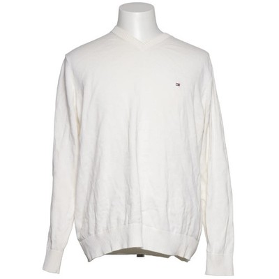Tommy Hilfiger, Pullover, Größe: L, Weiß, Baumwolle, Print, Feinstrick #Qyp