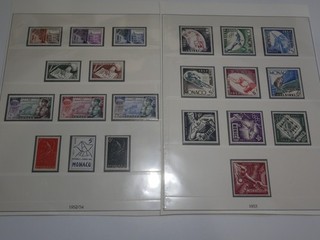 MONACO LOT 21 TIMBRES NEUFS DE 1952 A 54. BONNE COTE