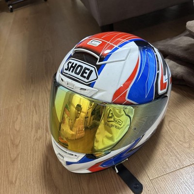 SHOEI X-Fourteen ASSAIL Full Face Helmet White Red Blue Size SHOEI X-Fourteen ASSAIL Full Face Helmet White Red Blue Size