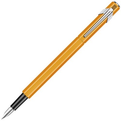 Caran Dache Fountain Pen, Fluo Line, Orange, with Medium Nib