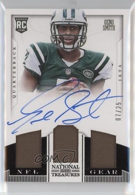 2013 Panini National Treasures Trio Signatures 7/25 Geno Smith #11 Auto RC 0a9