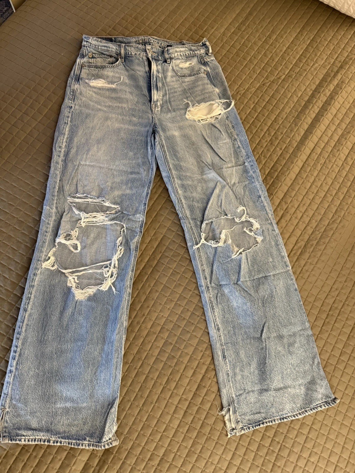 American Eagle Women's Jeans, Super High-Rise Baggy Wide Leg-long