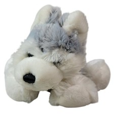 Webkinz Husky Dog Plush Toy White Gray Stuffed Animal Puppy Ganz No Codes HM120