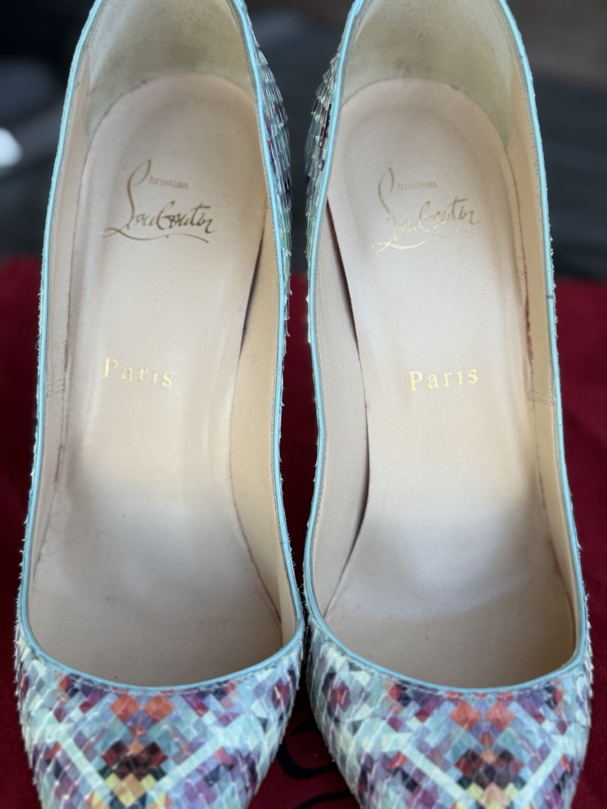 Christian Louboutin Multicolor Python Pigalle Fol… - image 10