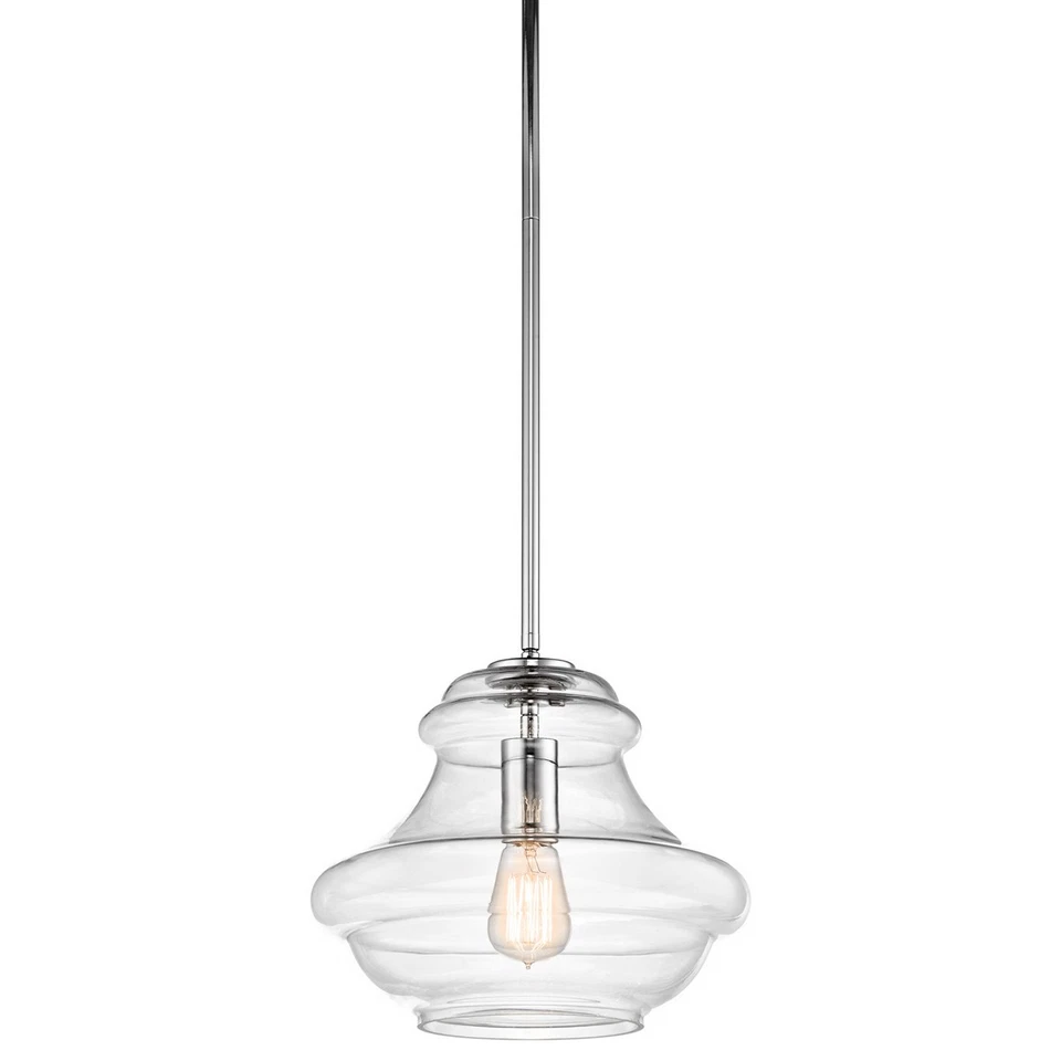 Kichler 42044CH Everly 1-Light 12" Pendant in Chrome - Image 2 of 2