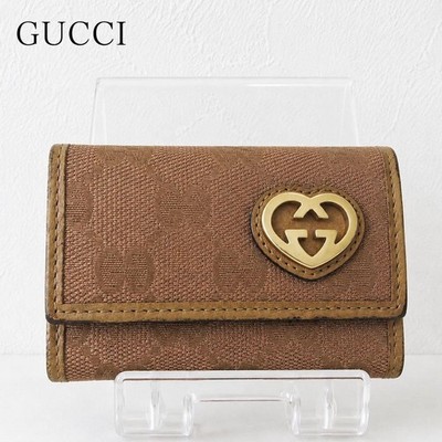 GUCCI  GG Canvas Go Lovely Heart 6 Key Case