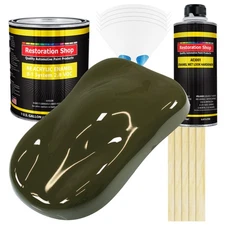 Restoration Shop Olive Drab Acrylic Enamel Gallon Kit, Auto Paint