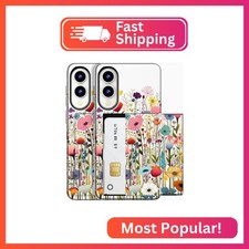 MUQR Compatible for Samsung Galaxy S25 Edge Case with Card Holder Cute - Kawaii