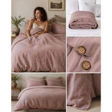 magic linen duvet Woodrose 100 European Linen Twin Size.