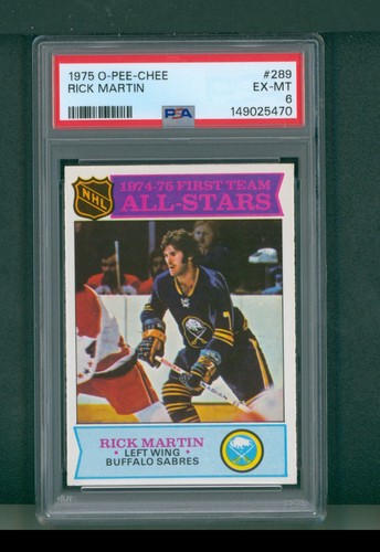 Rick Martin #289 1975 O-Pee-Chee card