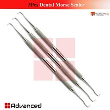 3 Pcs Dental Morse Scaler Set Plaque Tartar Remover Dental Cleaning Instruments
