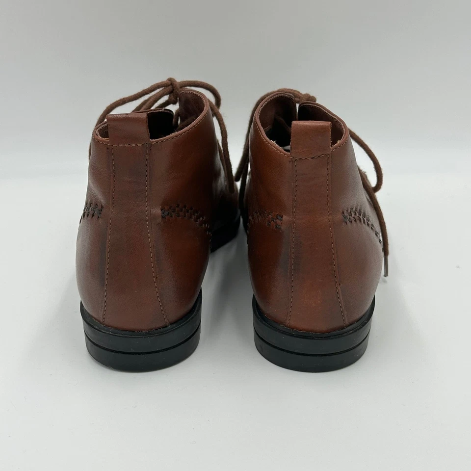 Botas chukka vintage Sporto para mujer talla 7M de cuero con cordones al tobillo marrón rojizo Foto 3 de 4