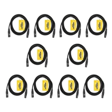 10 Essentials 5 pin DMX Shielded Lighting DJ Cables w/Rean Connectors 6 ft