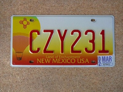 US-Kennzeichen New Mexico, original